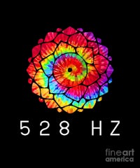 528 hz tie dye art - 528 hz fine art print